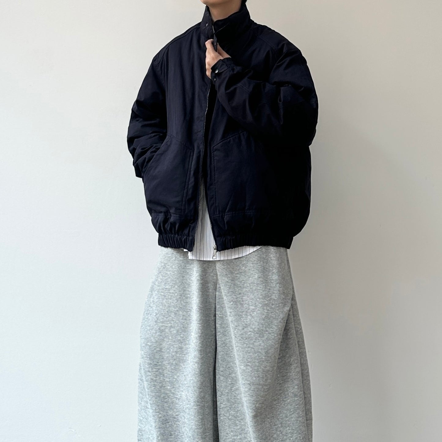 Volume Neck Short Blouson N0971