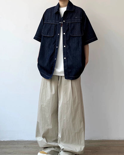 Contrast Stitch Pocket Shirt N0825