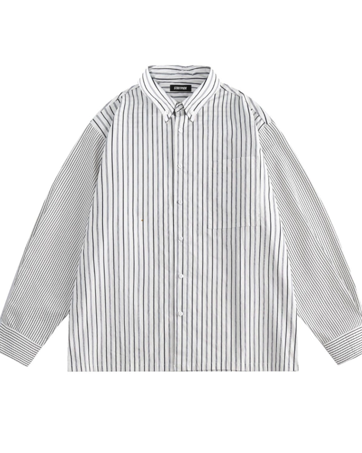 Mixed Stripe Panel Design Shirt N0709