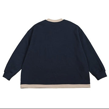 Key Neck Design Wide Silhouette Long Sleeve N1056