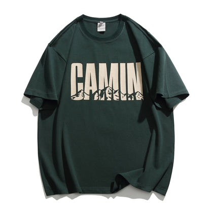 Graphic Print Smooth Fabric Half Sleeve T-Shirt N1093