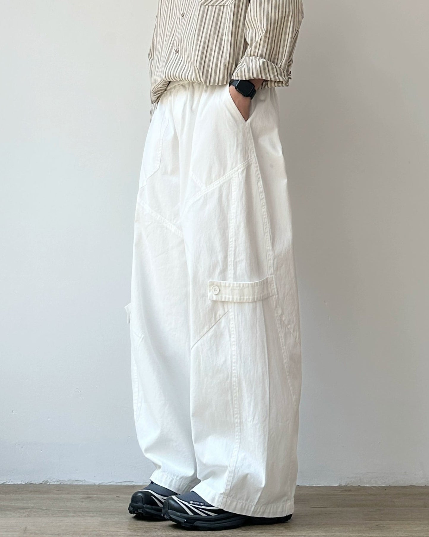 Retro Wide-Leg Work Pants N0880