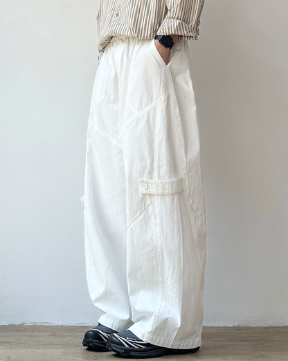 Retro Wide-Leg Work Pants N0880