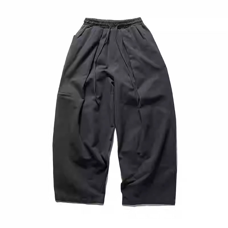 Solid Color Loose Straight Wide-leg Pants N0552