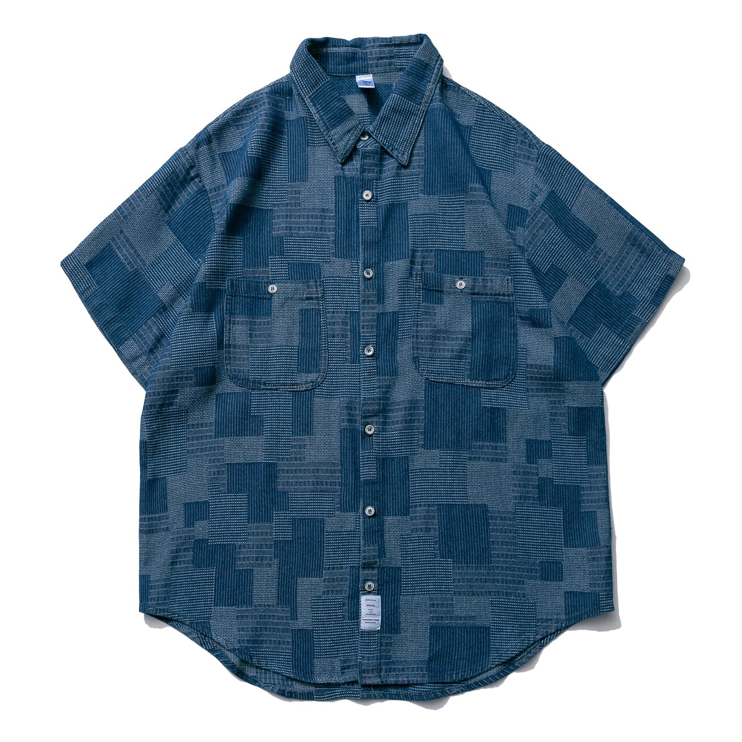 Geometric Check Short Sleeve Shirt N1096