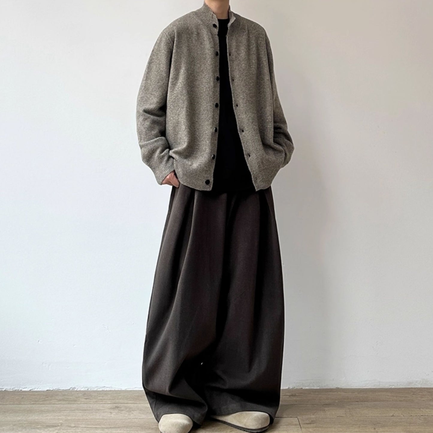 Drape Wide Balloon Pants N0975