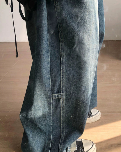Vintage Wash Balloon Denim Pants N0941