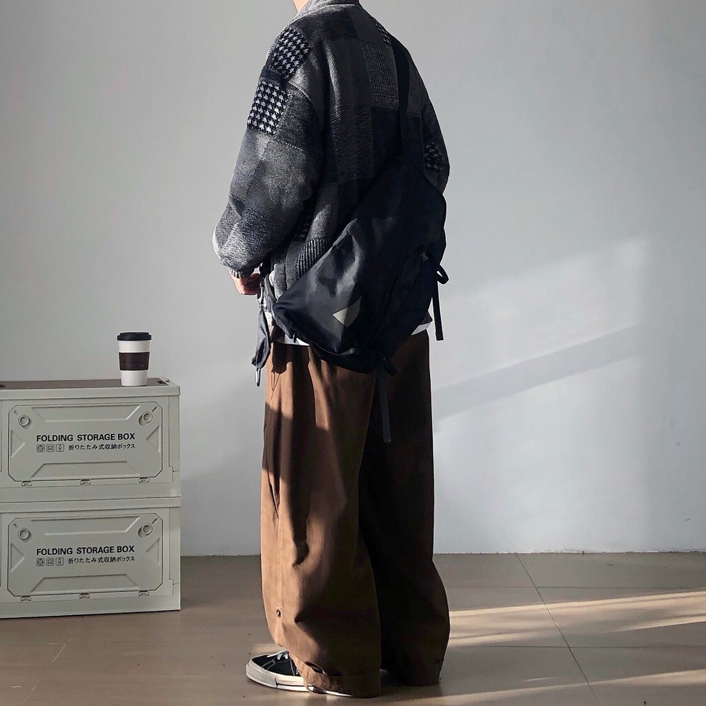 Patchwork Check Short Jacket N0996