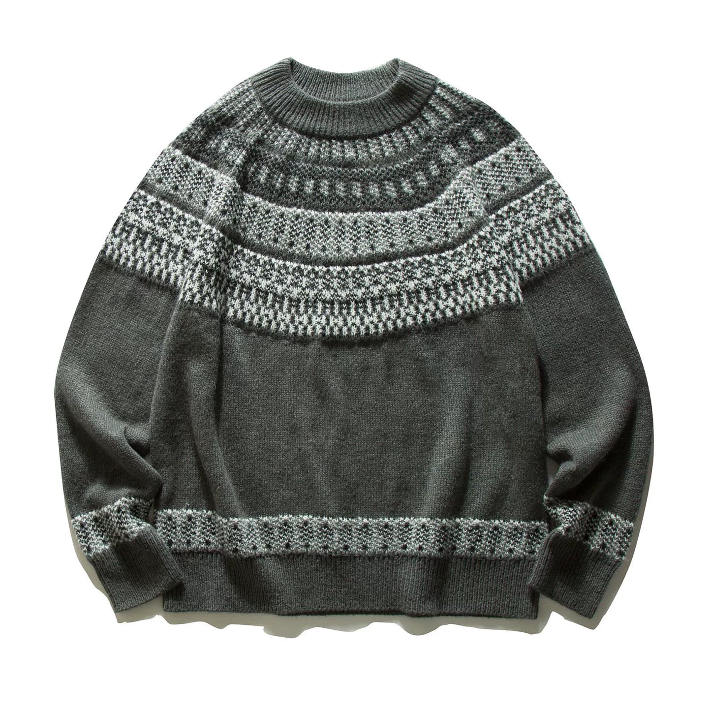 Nordic Pattern Round Sweater N1002