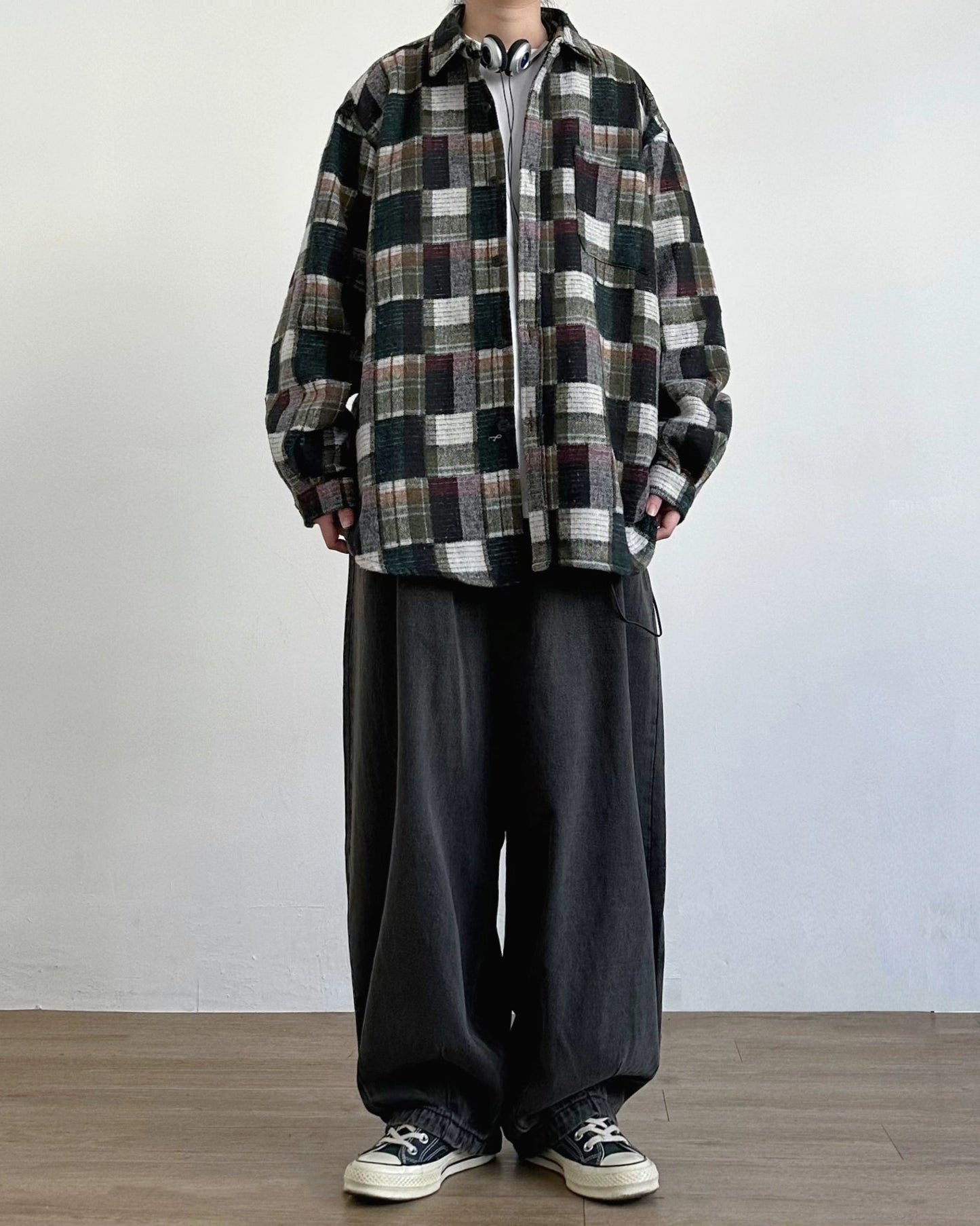 Drape Silhouette Wide Jeans N0716