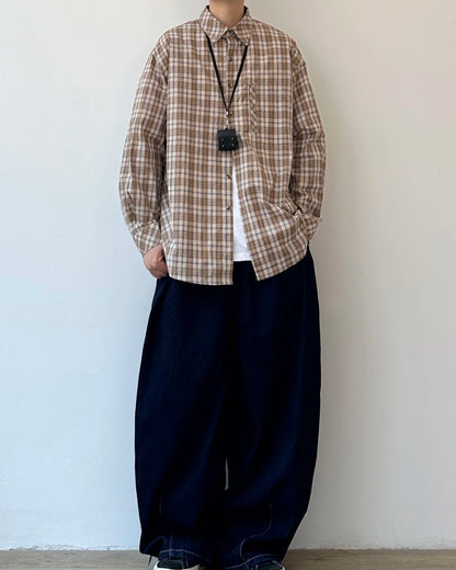 Vintage Plaid Shirt Jacket N0848