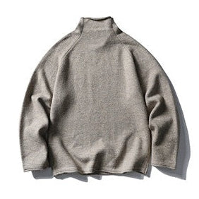 Mock Neck Minimal Long Sleeve Top N1023