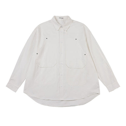 Minimal Big Pocket Long Sleeve Shirt N1060