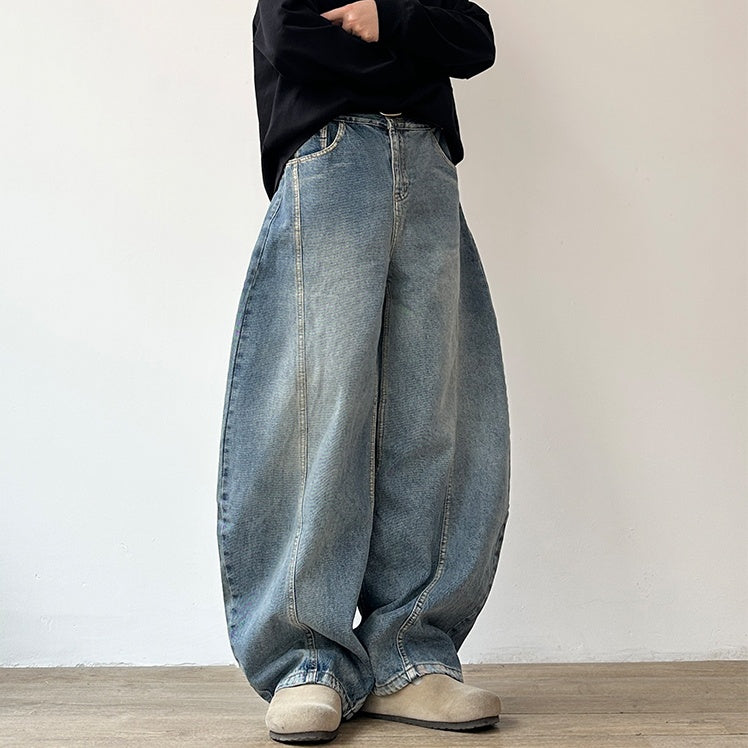 Volume Line Wide Denim Pants N0970