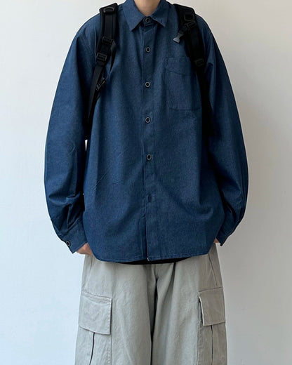 Relaxed Silhouette Basic Shirt N0908