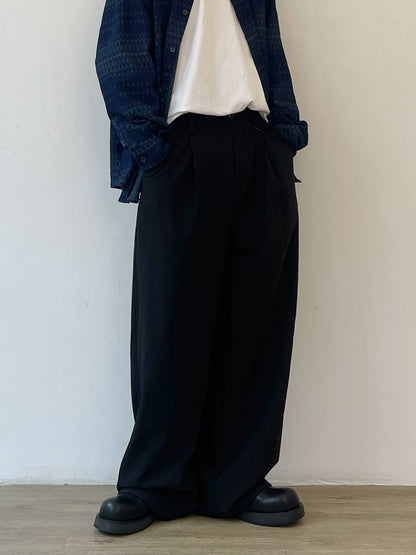Relaxed Fit Straight Line Wide Pants N0635