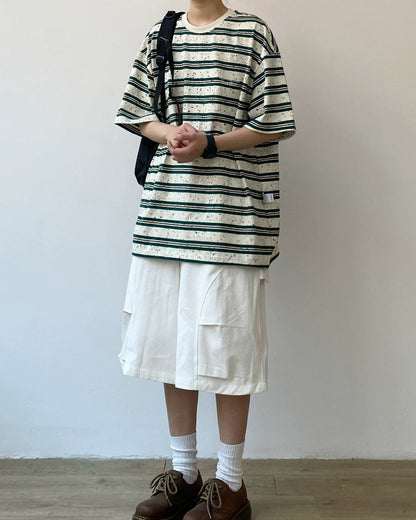 Multi Nep Border Short Sleeve T-Shirt N0789