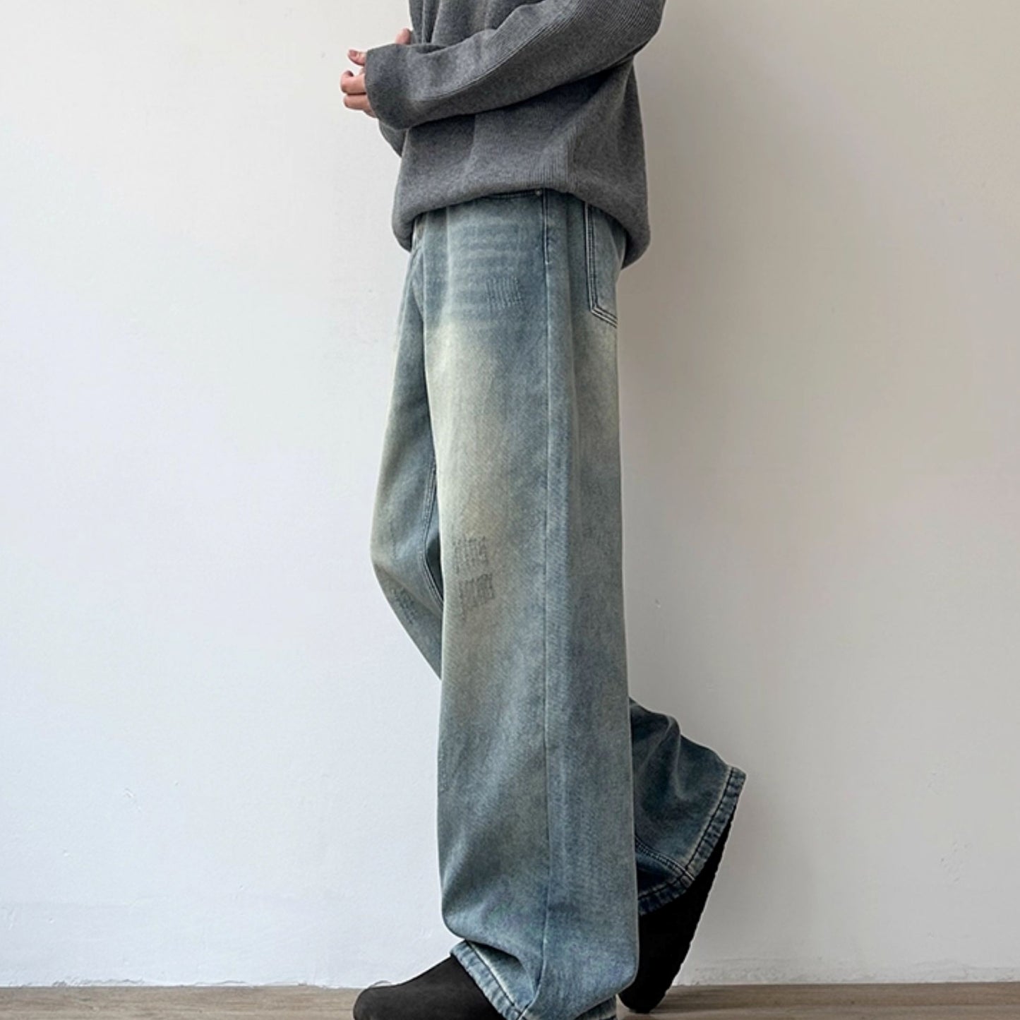 Wide Straight Full Length Pants N1011