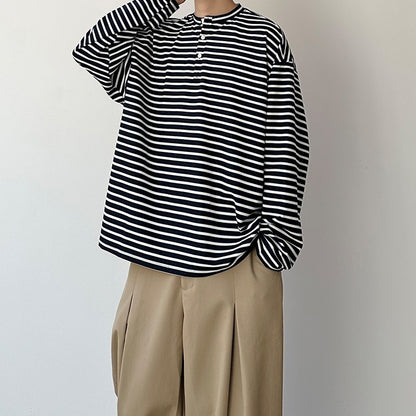 Loose Border Long Sleeve T-shirt N1073