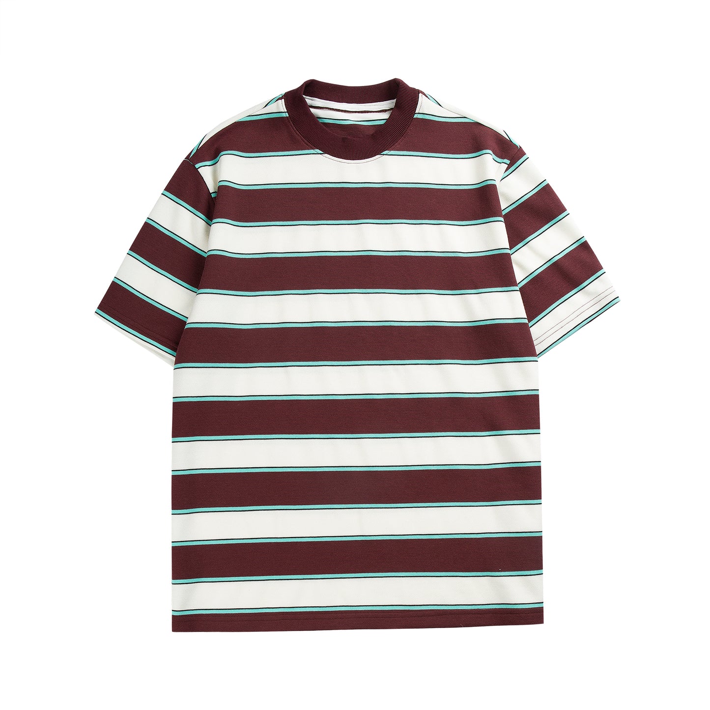 Striped Roud Neck Short-sleeved T-shirt N0273