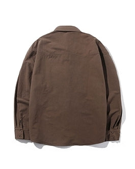 Minimal Detail Wide Silhouette Long Sleeve Shirt N0659