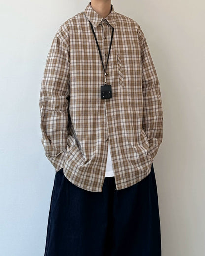 Vintage Plaid Shirt Jacket N0848