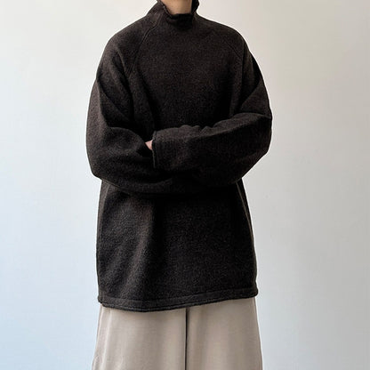 Mock Neck Minimal Long Sleeve Top N1023