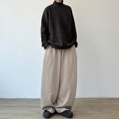Mock Neck Minimal Long Sleeve Top N1023