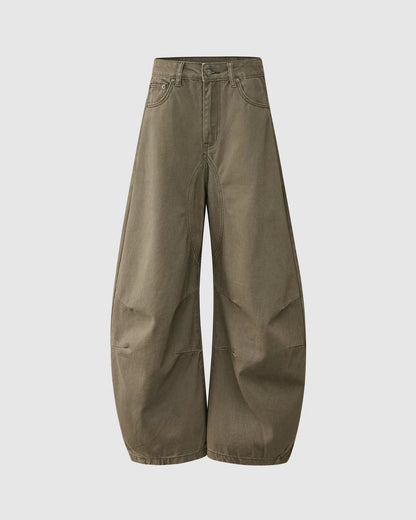 Retro Wide-Leg Work Pants N0873