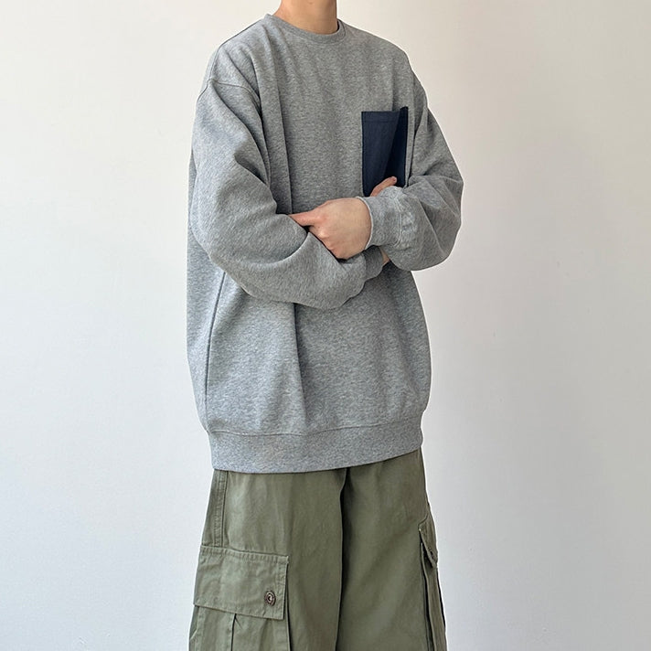 Pocket Accent Sweatshirt N1071