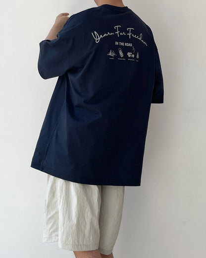 Outdoor Spirit Back Print Short Sleeve T-Shirt N0756