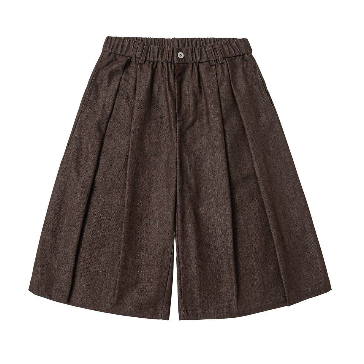 Wide Silhouette Tuck Short Pants N1088