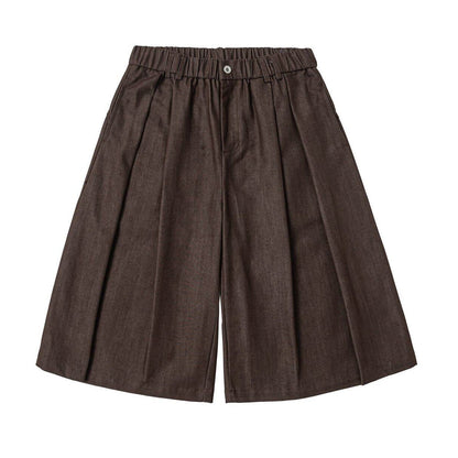 Wide Silhouette Tuck Short Pants N1088