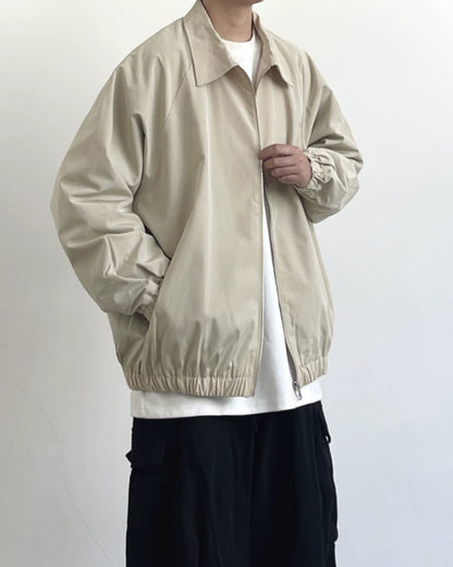 Minimal Design Zip Blouson N0693
