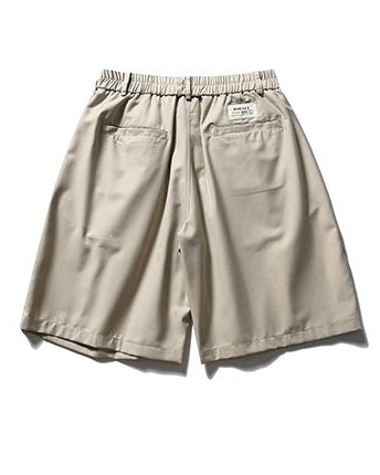 Simple Wide Silhouette Half Pants N0744