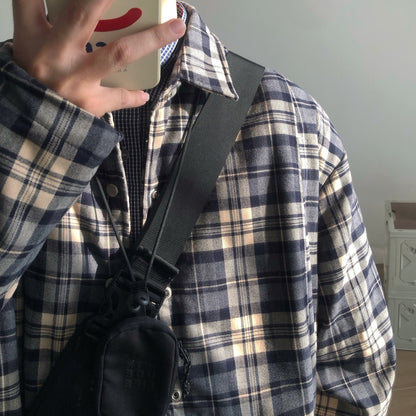 Loose Silhouette Check Shirt Jacket N0998