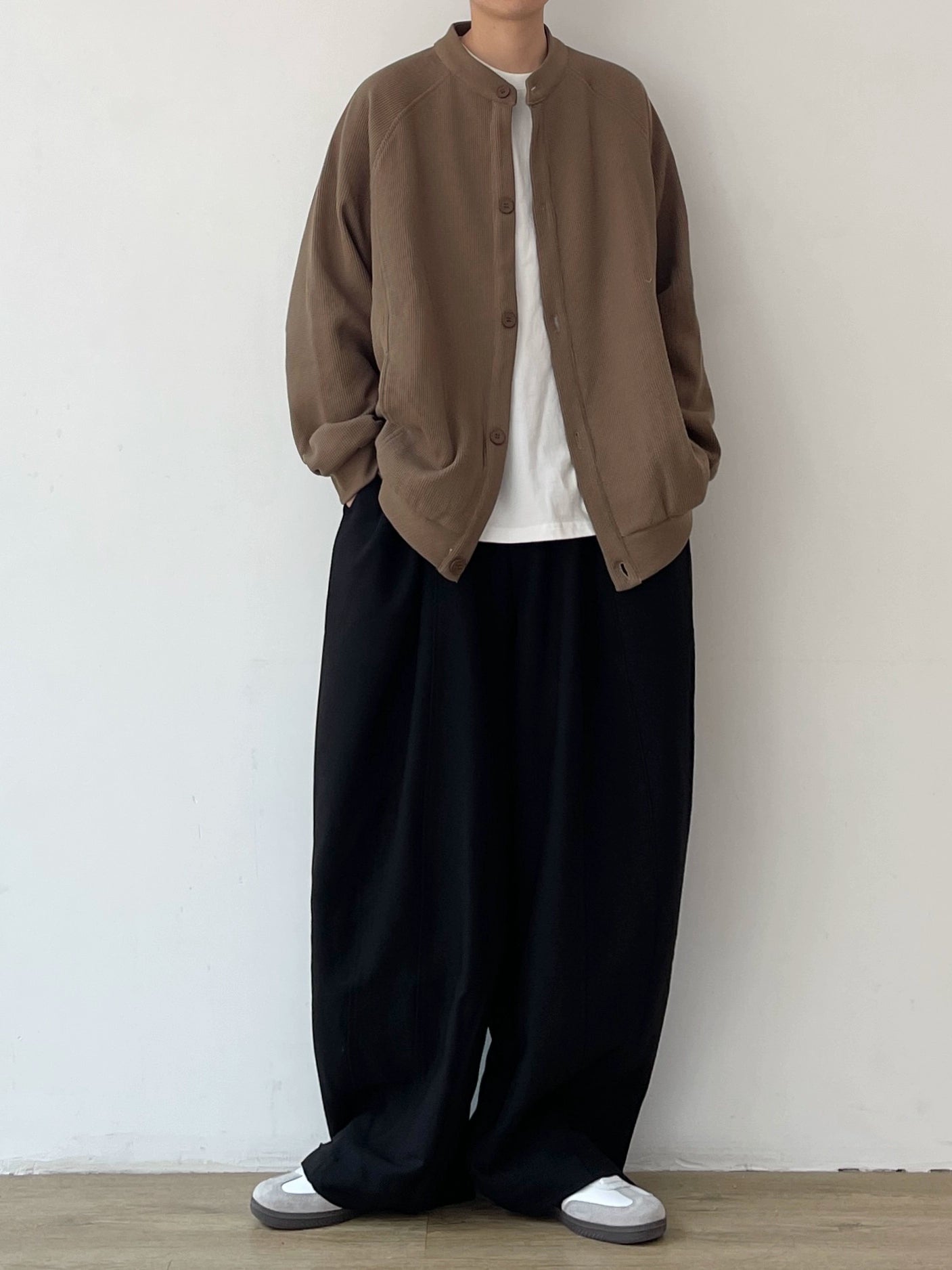 Retro Waffle Jacket - Stand-Up Collar Unisex N0612