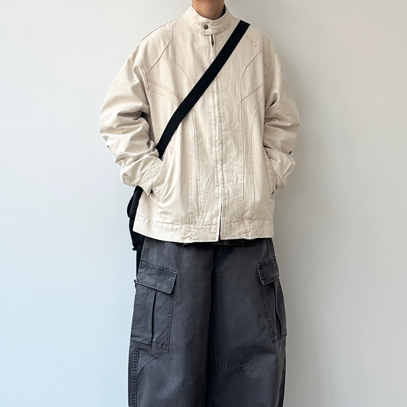 Curved Panel Work Design Jacket N0947