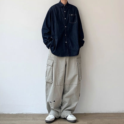 Dark Denim Oversized Shirt N0951