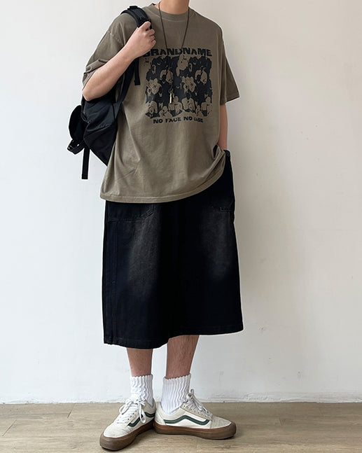 Faded Color Art Short Sleeve Tee N0762