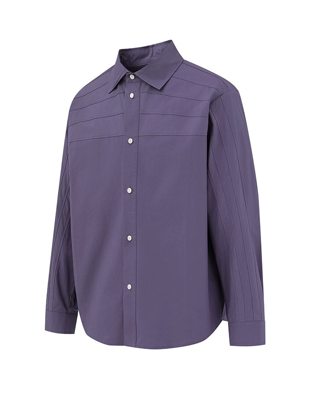 Stitch Line Lose Shirt N0858