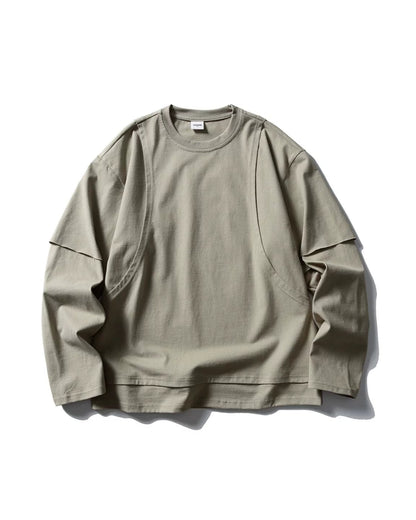 Layered Sleeve Over T-shirt N0931
