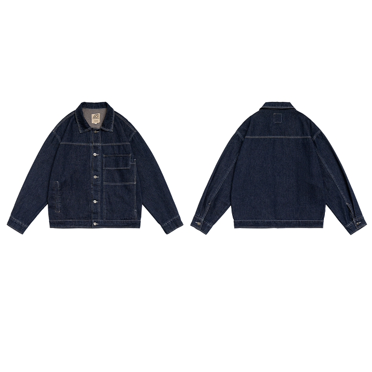 Washed Denim Retro Top Jacket N0001