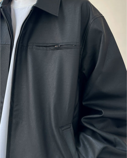 Minimal Silhouette Zip Jacket N0920