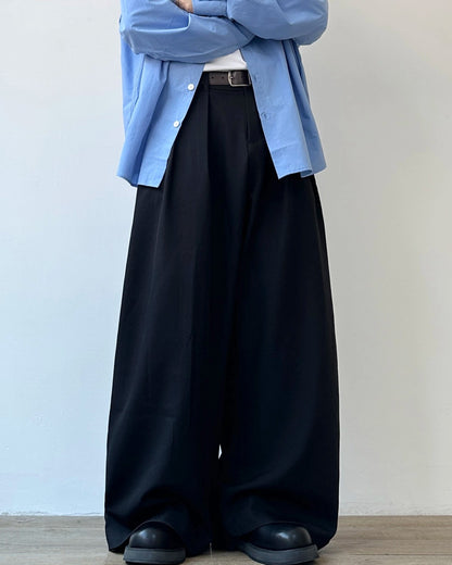 Deep Tuck Wide Pants N0902