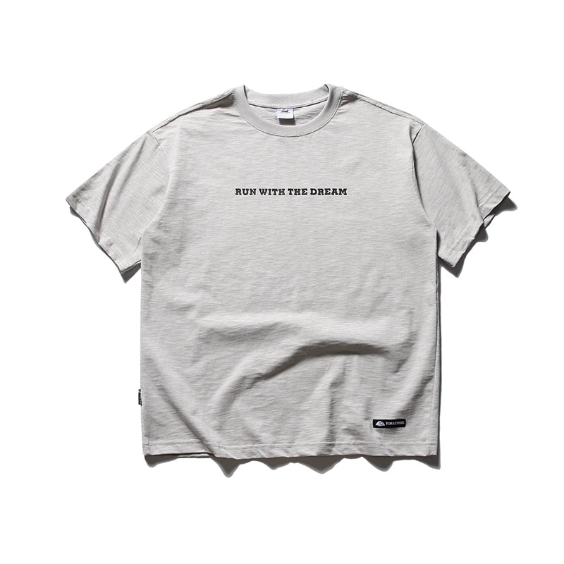 Dream Message Front Print Short Sleeve T-Shirt N0735