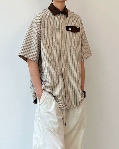 Retro Stripe Couple Shirt N0807