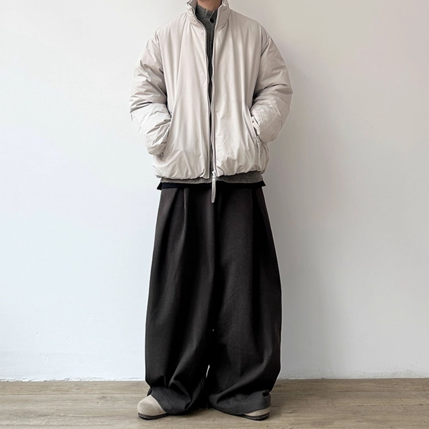 Volume Silhouette Stand Collar Jacket N0973