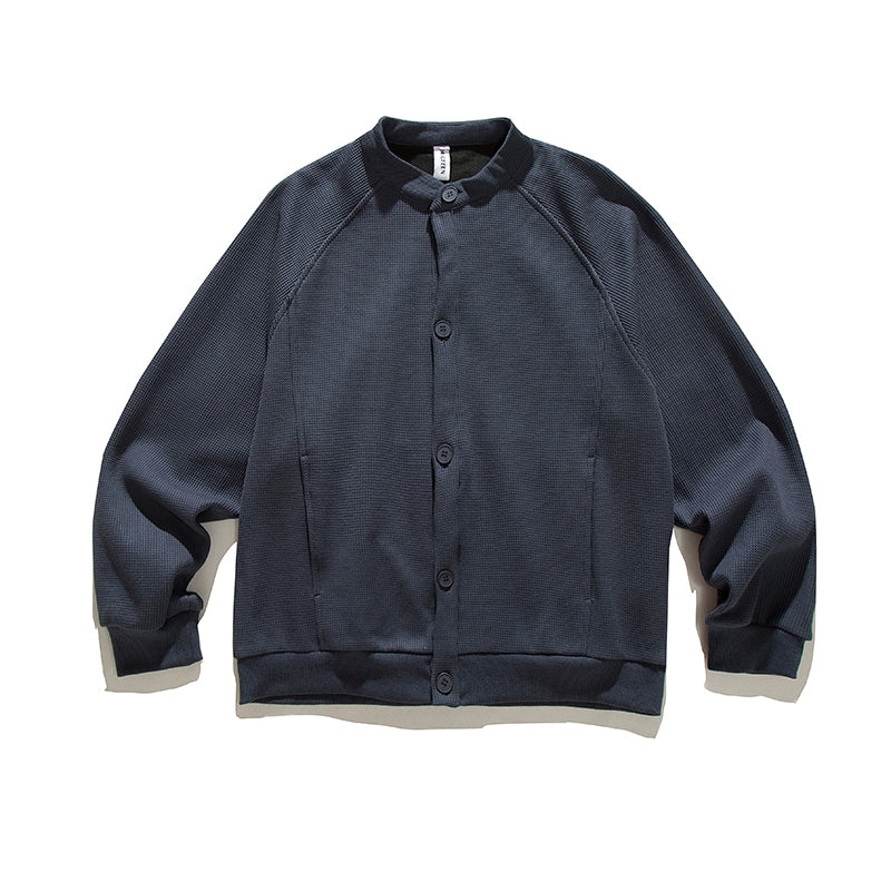 Retro Waffle Jacket - Stand-Up Collar Unisex N0612