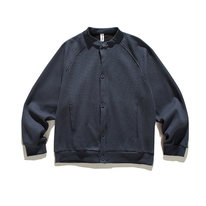 Retro Waffle Jacket - Stand-Up Collar Unisex N0612